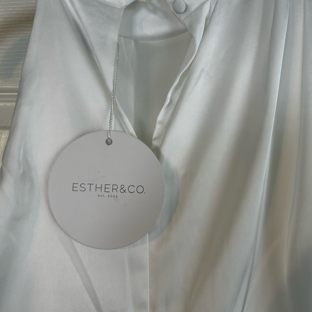 Esther & Co Zarriah Dress- White - Picture 3 of 6